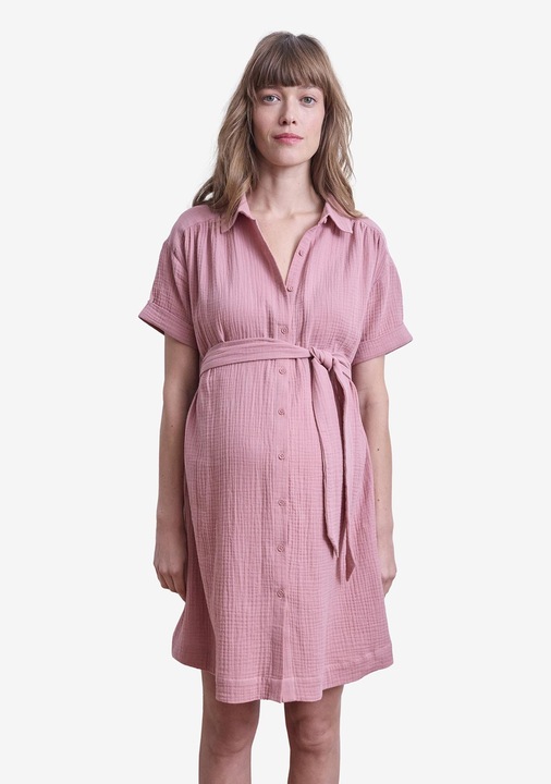 Vertbaudet Kurzes Blusenkleid aus Musselin für Schwangerschaft & Stillzeit