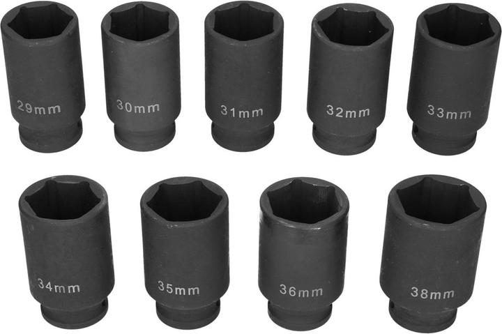 Actual product image Brilliant Tools Drive shaft socket set, 9 pcs.