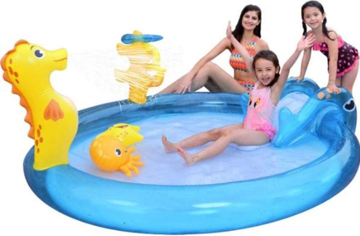 Image du produit Piscine pour enfants avec toboggan et animaux