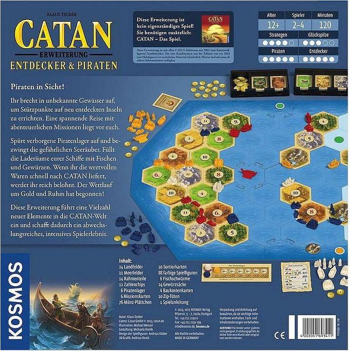 Actual product image Kosmos CATAN - Expansion - Explorers & Pirates (German)