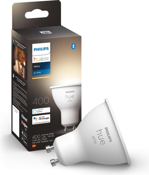 Actual product image Philips Hue White BT (GU10, 5.50 W, 400 lm, 1 x, F)