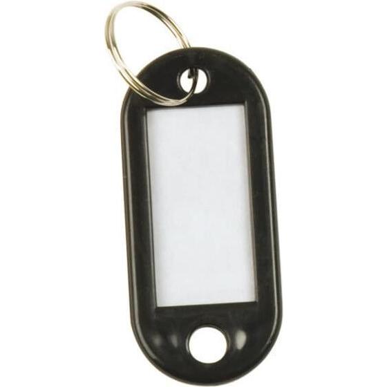 Q-Connect, Portachiavi, Pacchetti di chiavi K-CONNECT, 50x22mm, 100 pezzi, nero, Nero