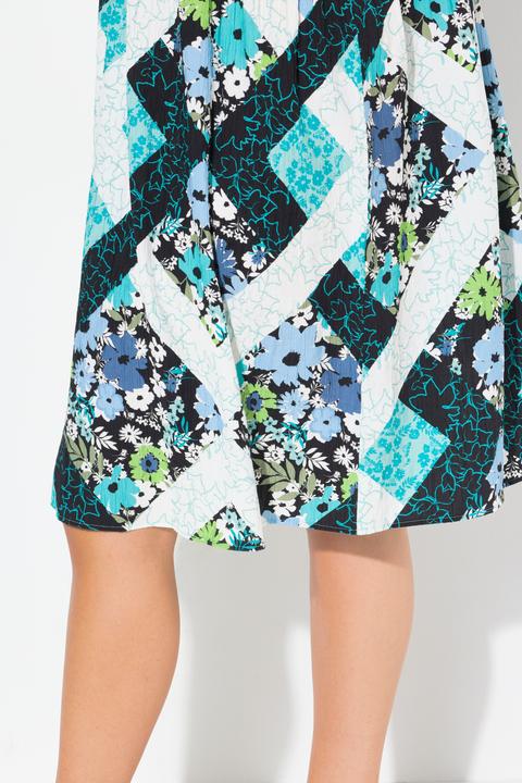 Produktbild Ulla Popken Kleid, A-Linie, Tunika-Ausschnitt, Halbarm (56)