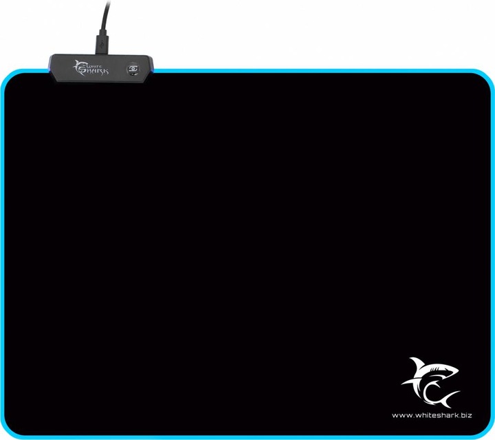 Produktbild White Shark Mouse pad for games with RGB illumination Luminous L, 350x250x3mm (M)
