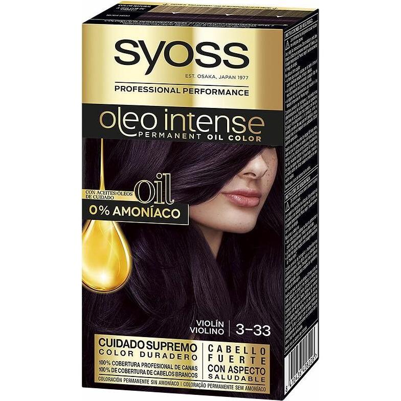 Syoss, Haarfarbe, OLIO INTENSE tinte sin amoniaco #3.22-violín 5 u (#3.22-violín)
