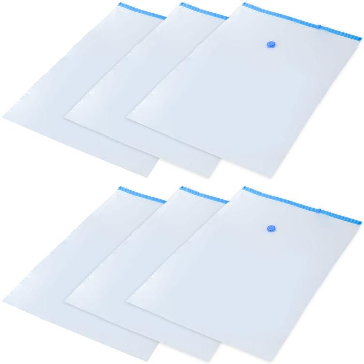 Produktbild Ideoon 6er-Set platzsparende Vakuumbeutel XL, 80 x 120 cm, Kompression mit dem Staubsauger