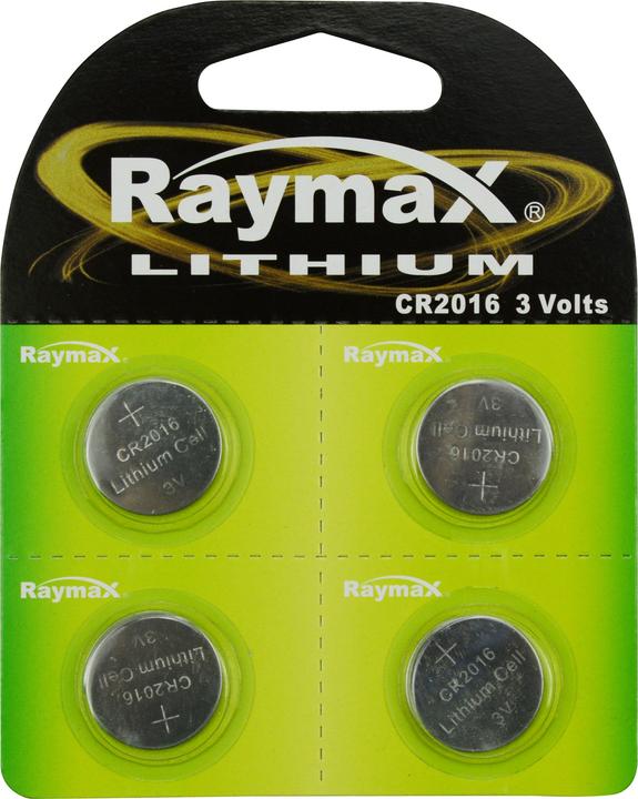 Raymax Pile bouton 3V CR2016 4 pcs lithium (4 pcs, CR2016)
