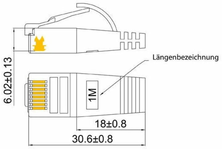 Image du produit Wirewin Câble de réseau (STP, CAT6, 1 m)