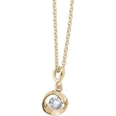 Crystalp Fashion Gold Plated Necklace Outline 32207.WHI.SG, Handykette, Gold