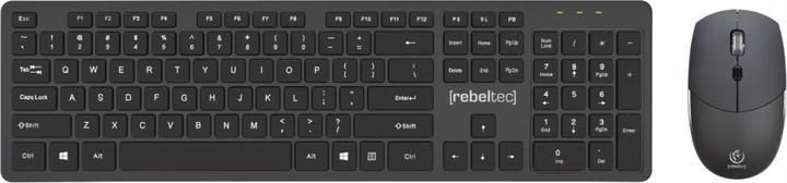 Actual product image Rebeltec Wireless keyboard set + mouse MAXIM 2.4GHz, 10m range nano USB receiver 104 QWERTY keys (Eng. Int., Wireless)