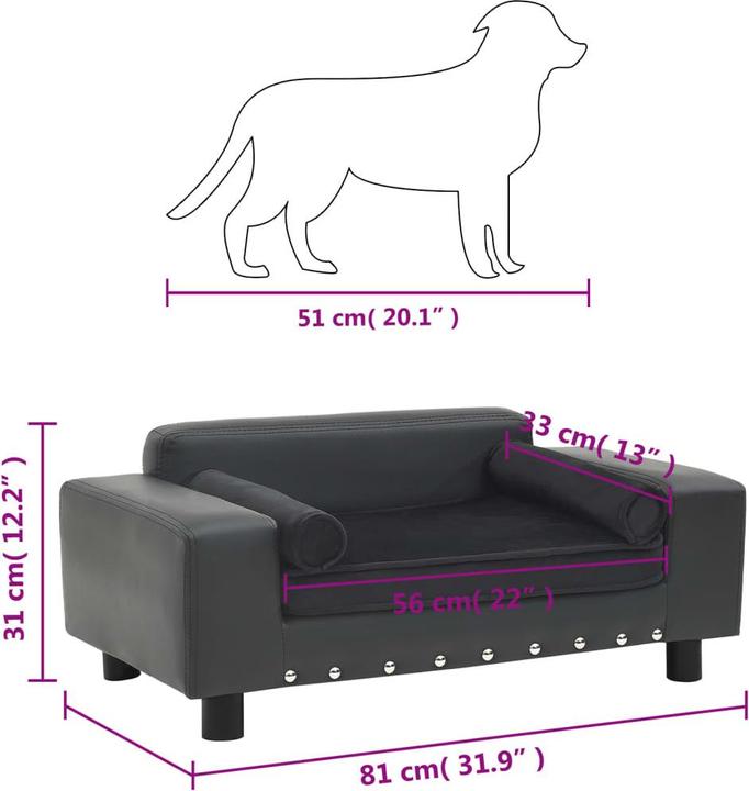 Produktbild vidaXL Hundesofa (Hund)