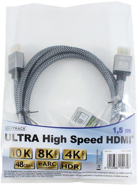 Produktbild Maxtrack HDMI (TypA) – HDMI (Typ A) (3 m, HDMI, 2.1)