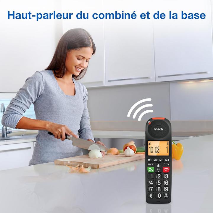 Actual product image VTech Corded Phone with Large Keys and Answering Machine