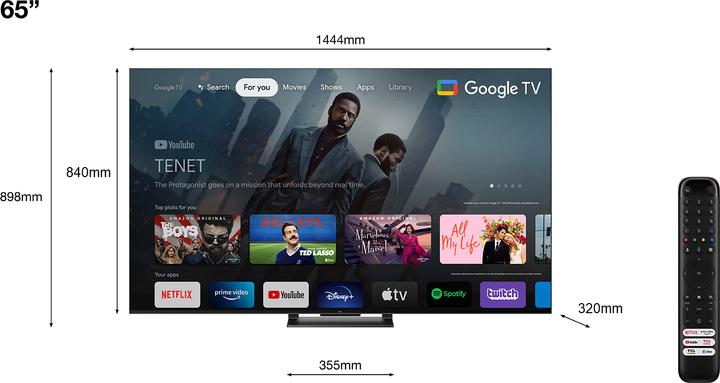 Produktbild TCL 65C745 (65", QLED, 4K)