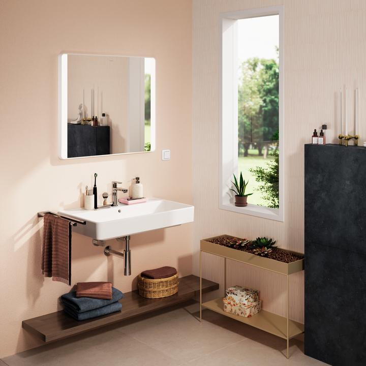 Produktbild hansgrohe Xanuia Q Waschtisch, mit Hahnloch, mit Überlauf, 800x480mm, weiss (480 mm, 800 mm)