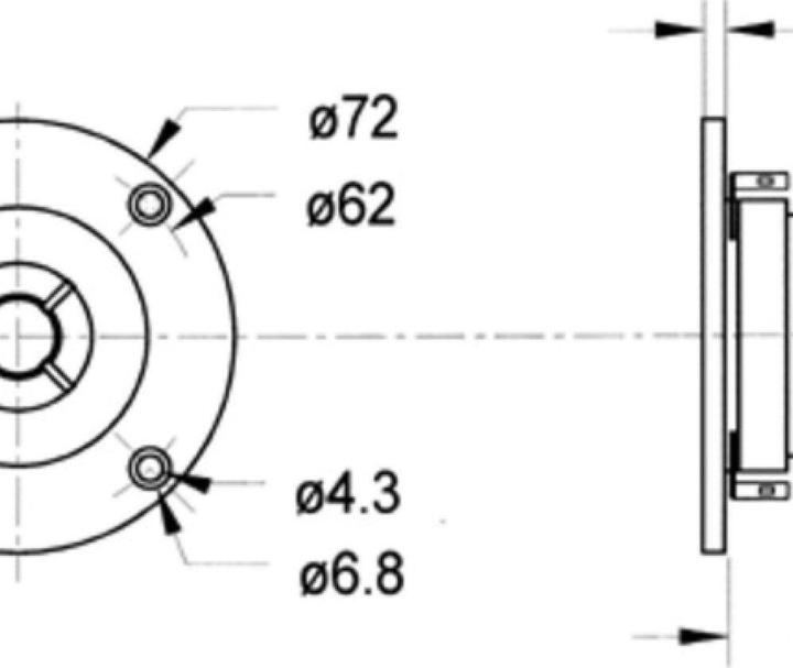 Immagine prodotto Visaton DTW 72 tweeter a cupola, 8 Ohm