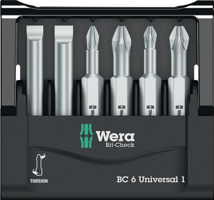 Actual product image Wera Bit-Check 6 TX Universal 1 (Hexagon socket TX M10, Hexagon socket TX M15, Hexagon socket TX M20, Hexagon socket TX M30, Hexagon socket TX M25, Hexagon socket TX M40)