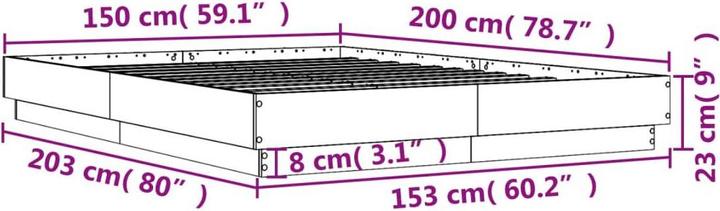 Actual product image vidaXL Bedstead (150 x 200 cm)