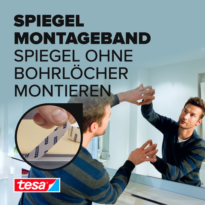 Actual product image tesa Powerbond mounting tape mirror (19 mm)
