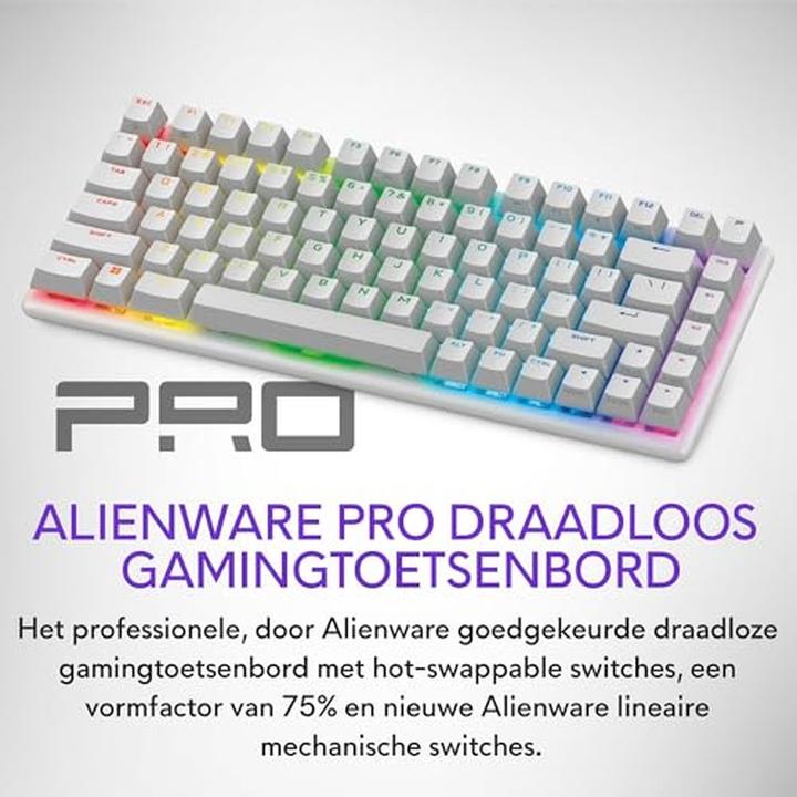 Actual product image Dell Alienware Pro Wireless Gaming Keyboard (USA, Wireless)