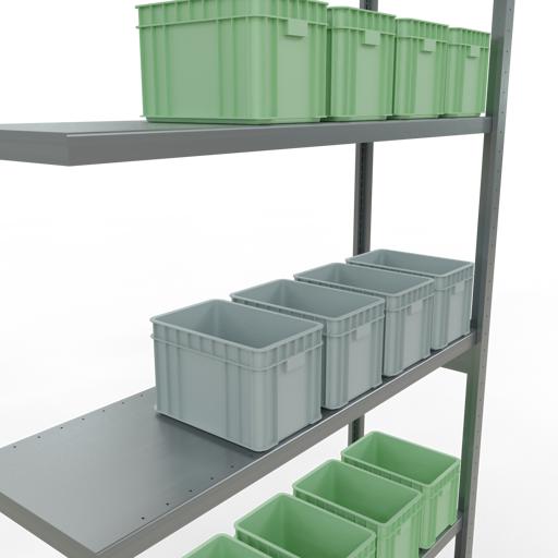 Actual product image Schulte Lagertechnik MULTIplus250 boltless add-on bay system with length bolts