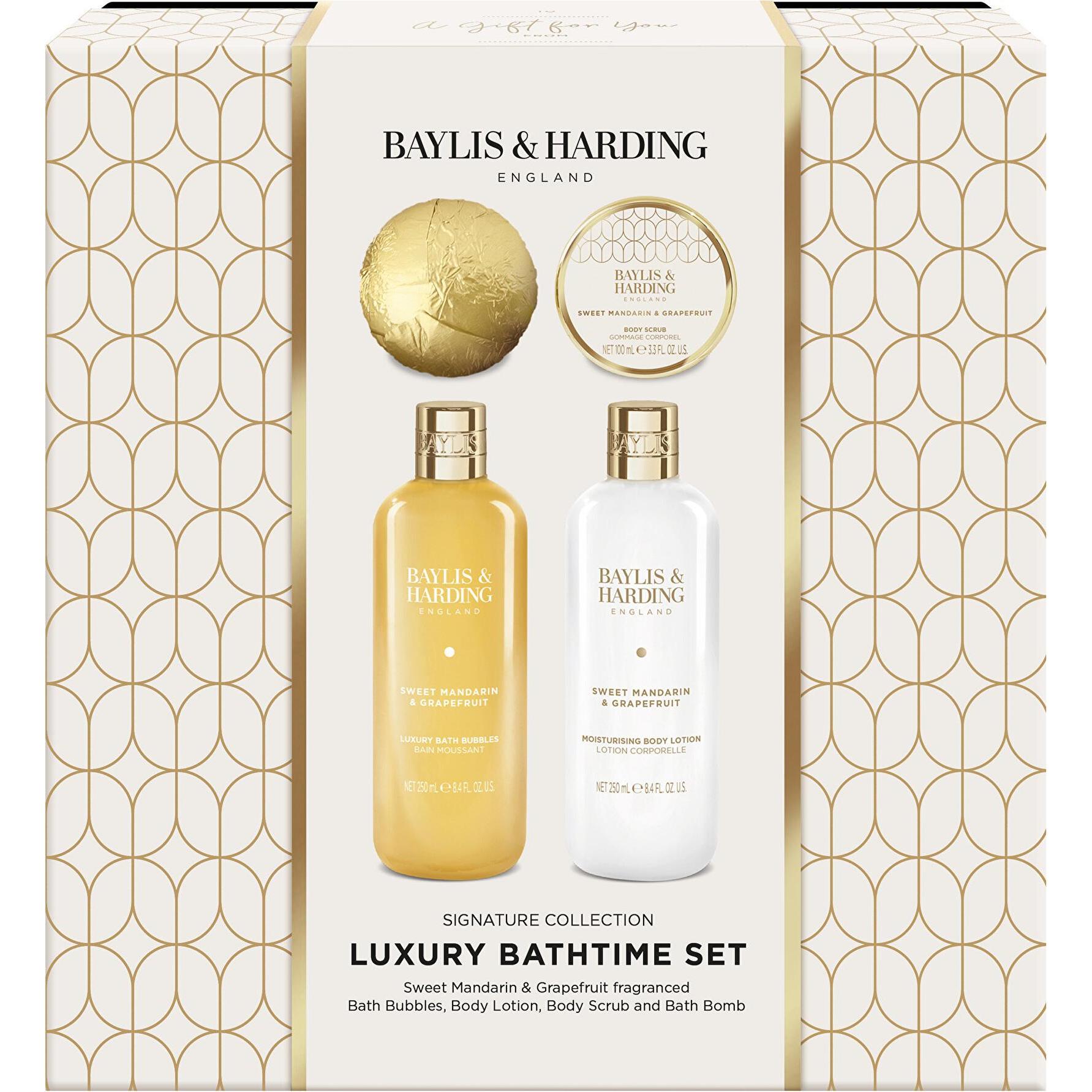Baylis & Harding, Set regalo bellezza, Tangerine & Grapefruit Badepflege Geschenkset 4-tlg (Set per la cura del corpo)
