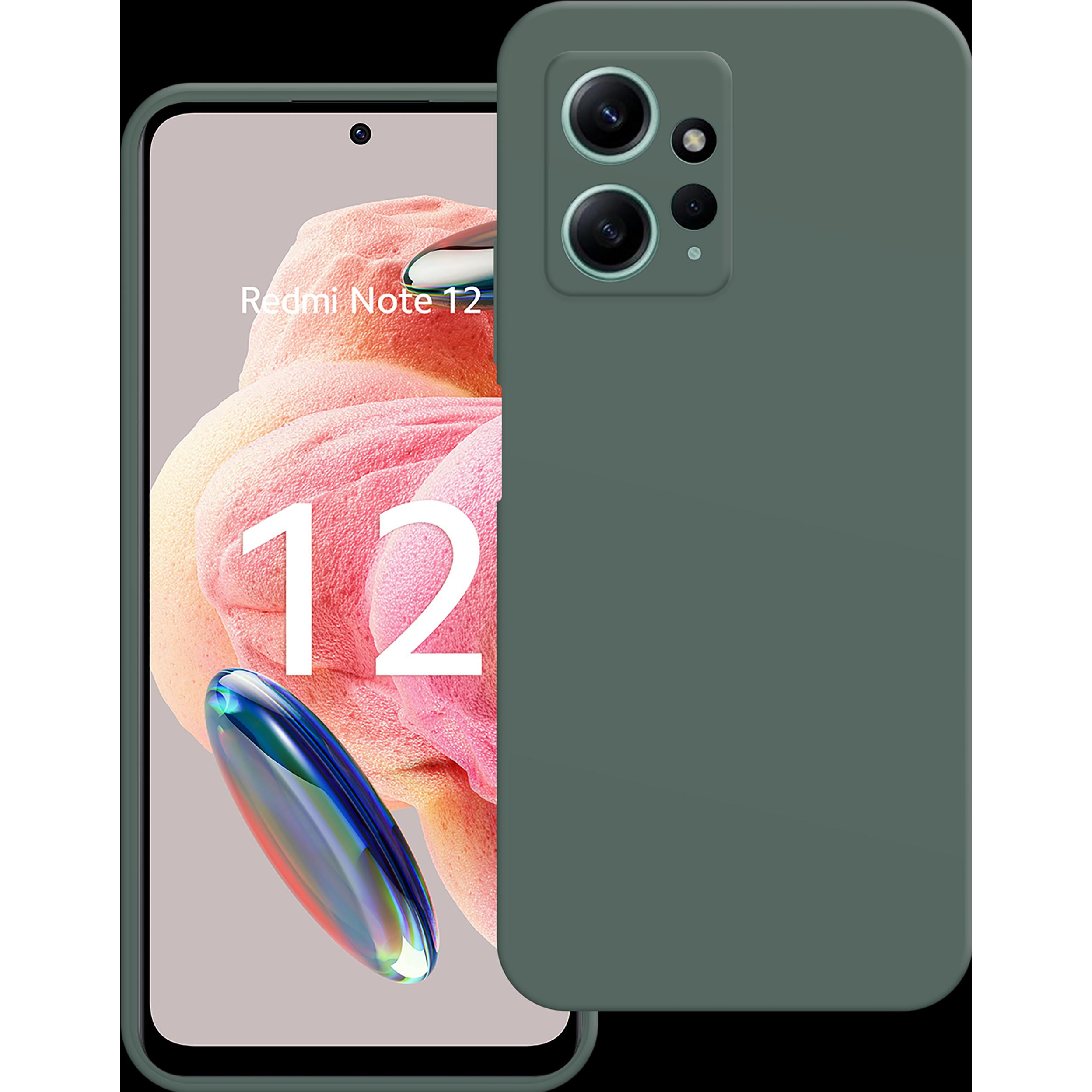 Cazy Silikon Hülle Soft TPU Schutz (Xiaomi Redmi Note 12), Smartphone Hülle, Grün