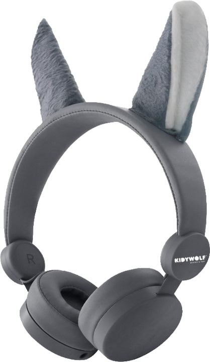 Actual product image Kidywolf Headphones with cable & detachable wolf ears