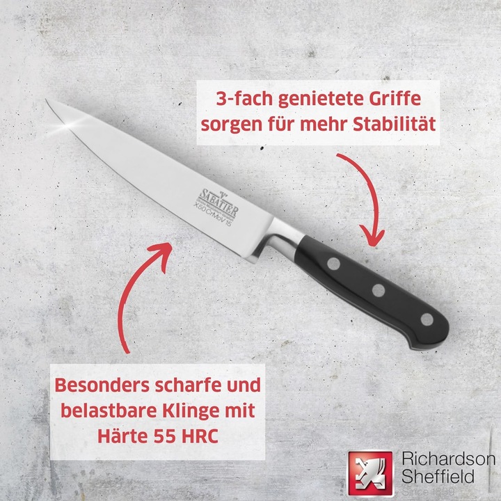 Actual product image Richardson Sheffield V Sabatier knife holder set