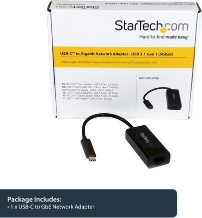 Image du produit StarTech Adaptateur USB-C vers Gigabit (USB, RJ45 (1x))
