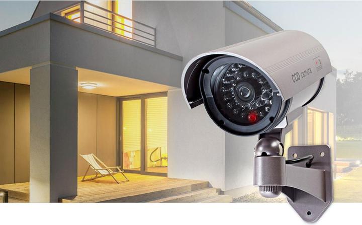Actual product image Casativo 2er-Set Dummy Überwachungskamera mit Signal LED, grau, Kamera-Attrappe