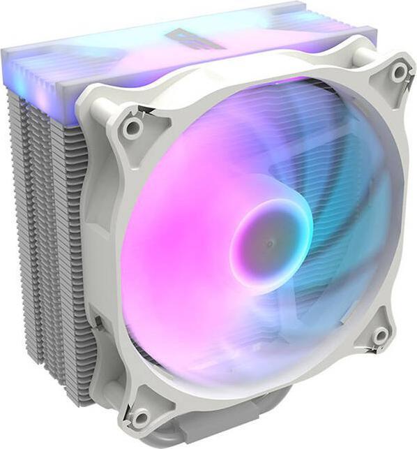Actual product image Darkflash Tech Darkair CPU active cooling LED (heatsink + fan 120x120) white (157 mm)
