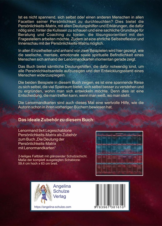 Nährwerte und Zutaten Die Deutung der Persönlichkeits-Matrix mit Lenormandkarten (Deutsch, Andrea Rosenthal, 2021)