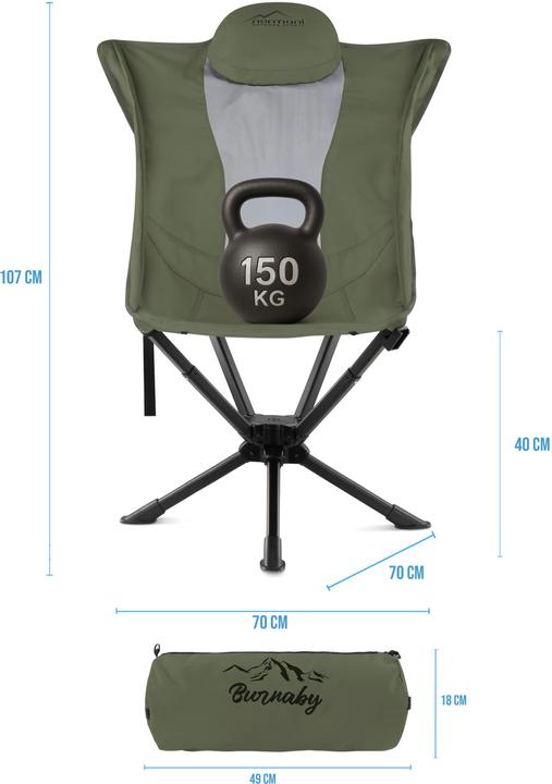 Actual product image Normani Campingstuhl mit Getränkehalter Burnaby - 9699