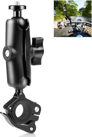 Actual product image Puluz Motorcycle O-Clip Quick Release Clamp Handlebar Mount Holder for GoPro and Other Cameras (Black)
