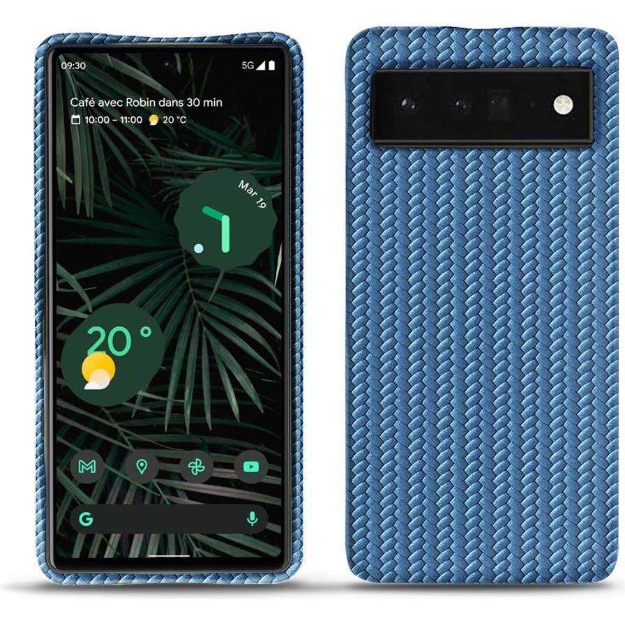 Noreve Lederschutzhülle (Google Pixel 6 Pro), Smartphone Hülle, Blau