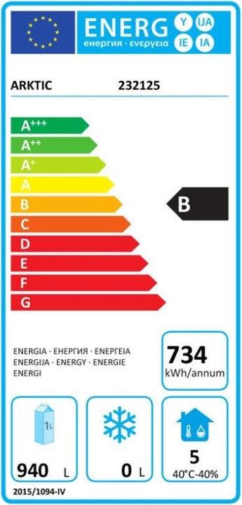 Energy Label Hendi Refrigerator Profi Line (1240 l)