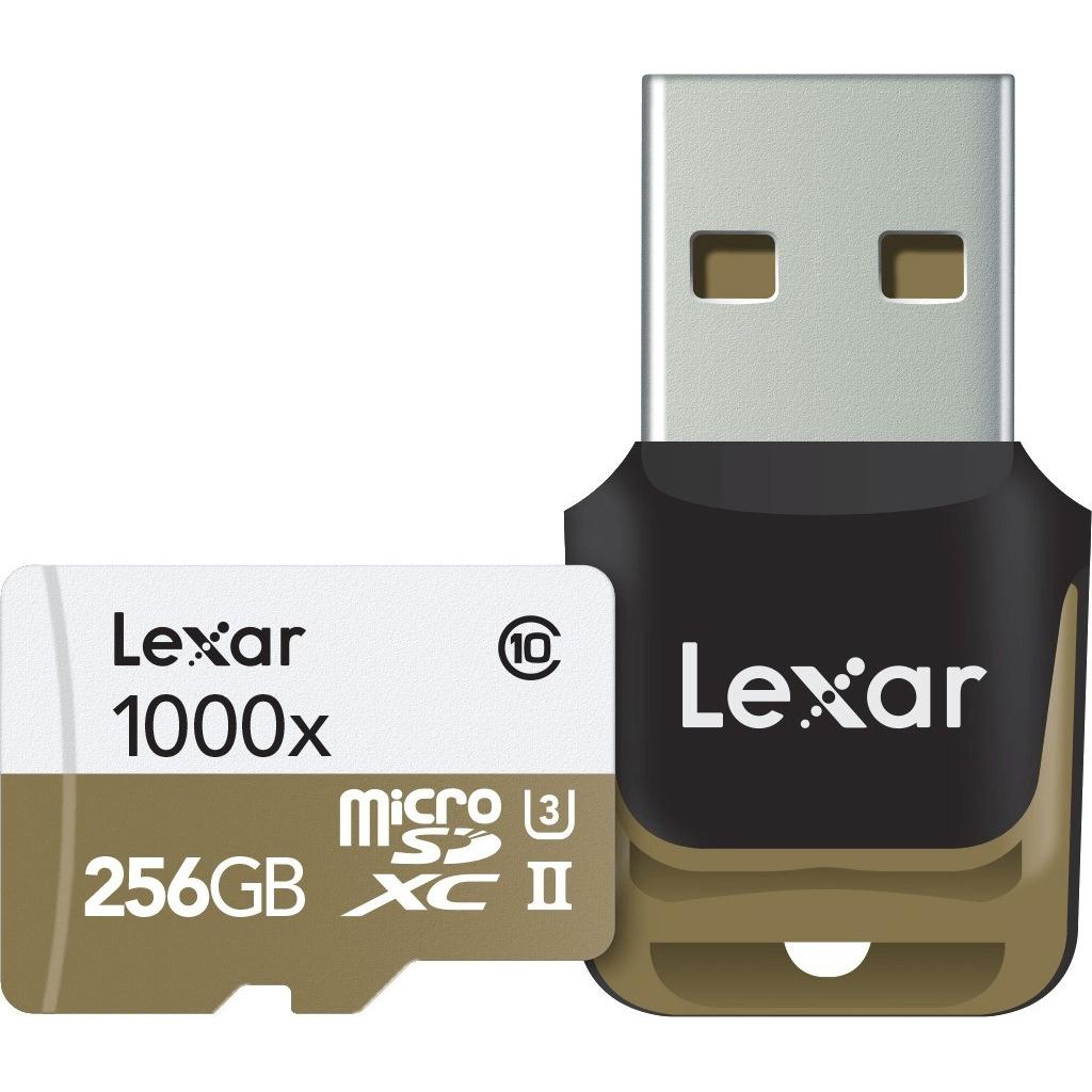 Lexar Scheda microSDXC 256GB Prof. UHS-II U3 (256 GB, microSDXC, U3, UHS-II), Scheda di memoria, Bronzo, Bianco