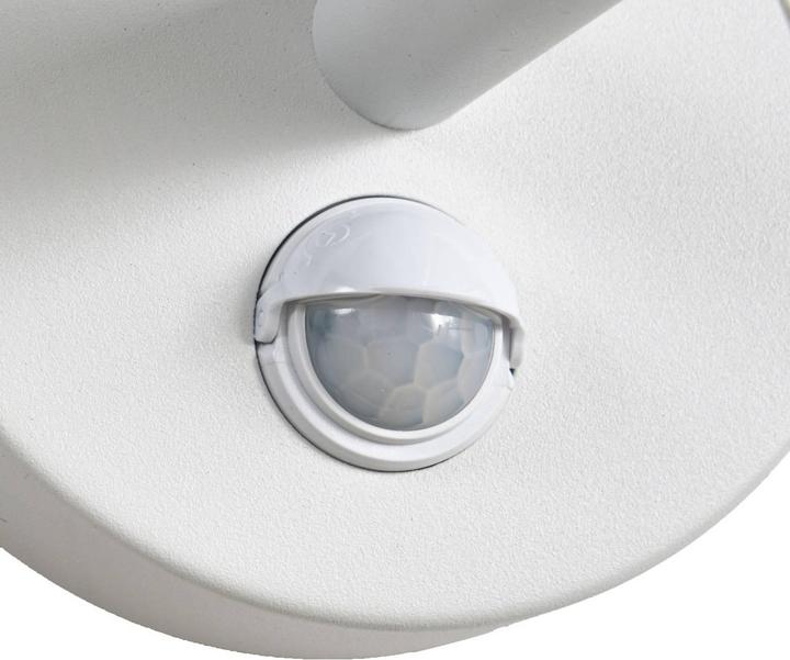 Produktbild Lucande LED-Aussenwandleuchte Montaro, weiss, IP54, Sensor (IP54)