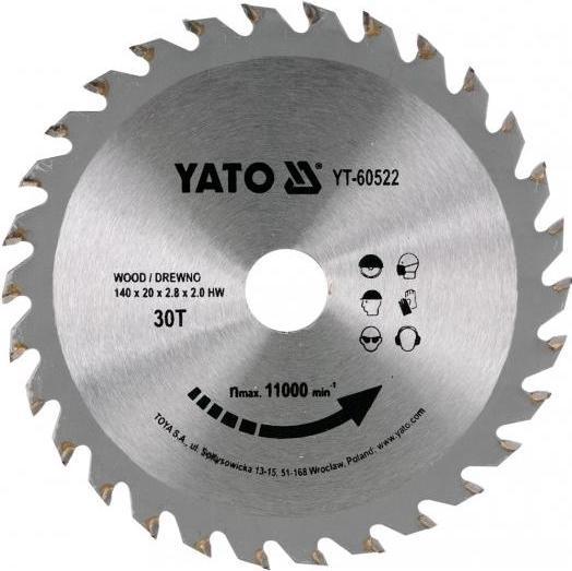 Produktbild Yato Wolframcarbid-Holzkreissägeblatt 40T 190x16mm (YT-60633)
