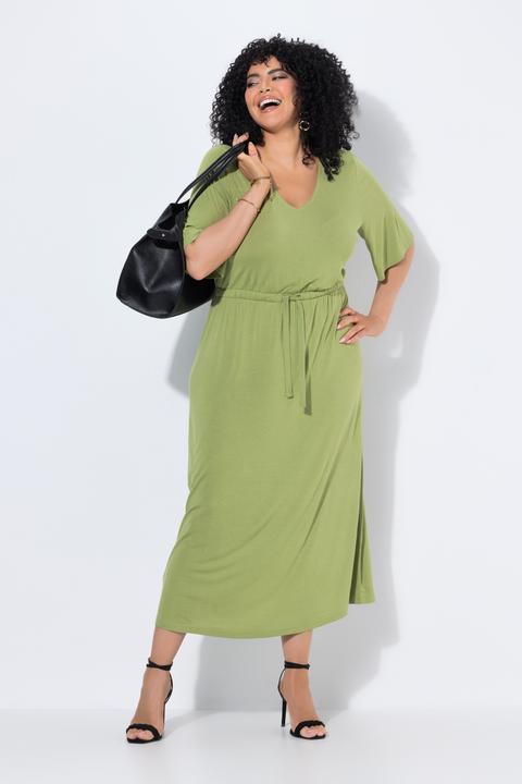Produktbild Ulla Popken Maxikleid, A-Linie, V-Ausschnitt, Halbarm (50, 52)