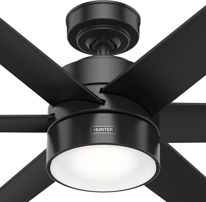 Immagine prodotto Hunter Fans DC Deckenventilator Solaria Schwarz 183 cm mit LED (44 dB)