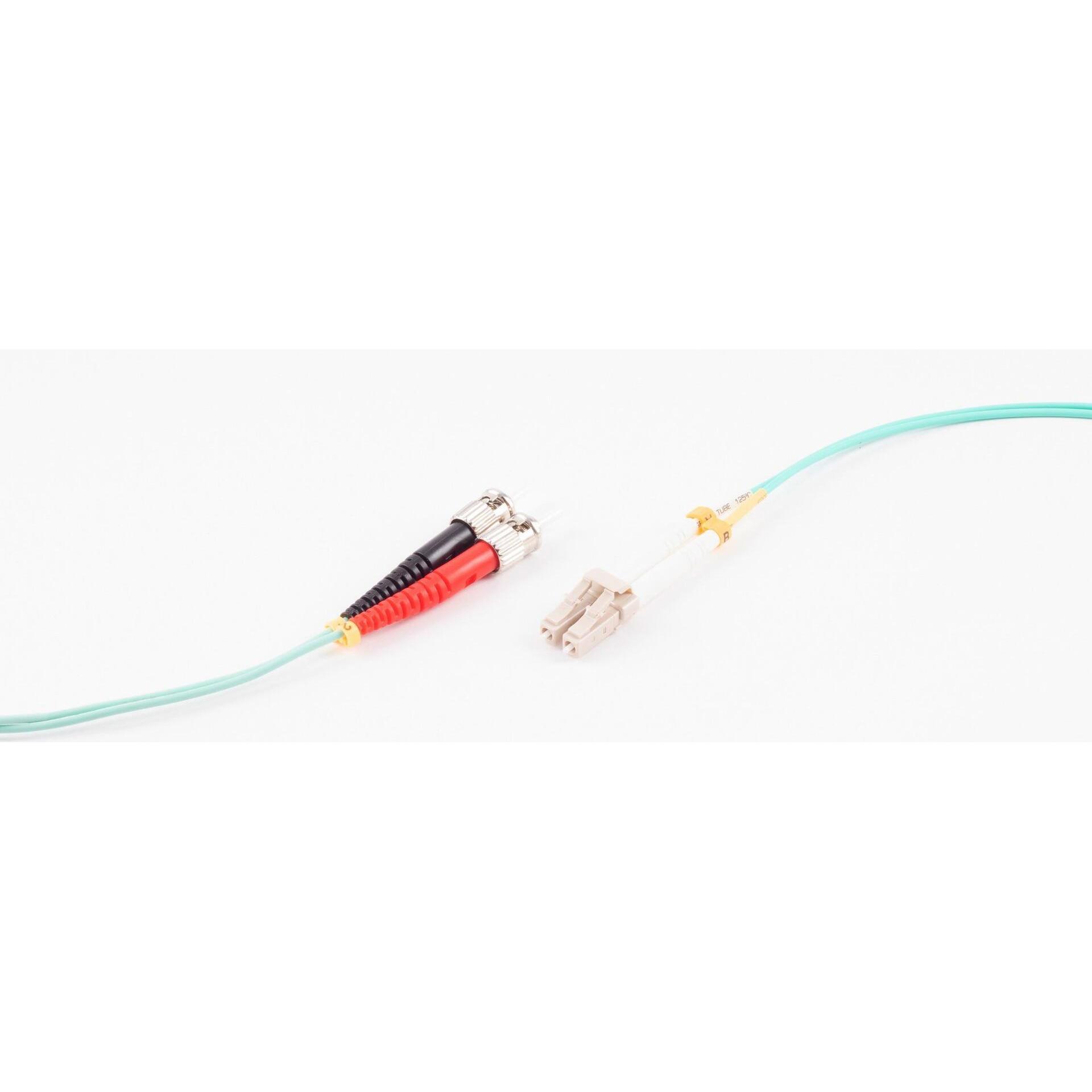 Thumbnail - Shiverpeaks -BASIC-S--Duplex Patchkabel LC/ST 50/125µ, OM3, aqua, 10m (S/UTP, 10 m), Netzwerkkabel