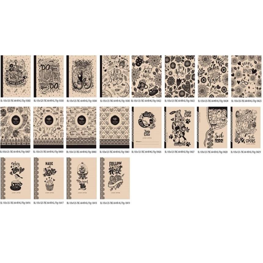 Fresh, Quaderno + Bloc notes, Dekoratives Notizbuch 105x125/64K Raster