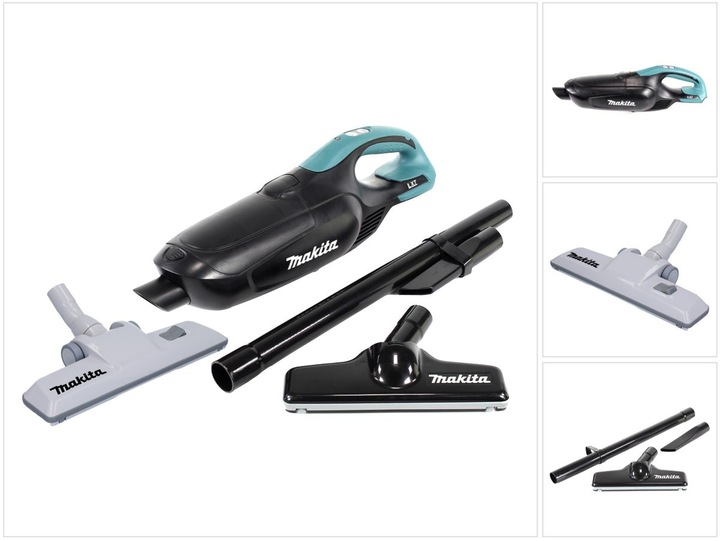 Actual product image Makita DCL 182 ZB cordless hoover 18 V black + reversible floor nozzle - without battery, without charger