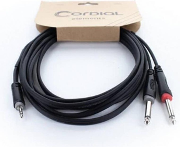 Actual product image Cordial 14862 Audio Y-Adapter (1x Klinkenstecker 3.5 mm - 2x Klinkenstecker 6.3