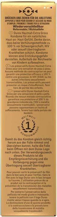 Valori nutrizionali e ingredienti Durex Hautnah XXL (10 pz.)