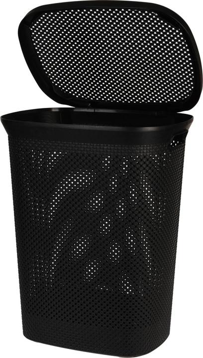 Produktbild Mojawo Wäschekorb Wäschebox Wäschetruhe mit Deckel Schwarz 60L (60 l)