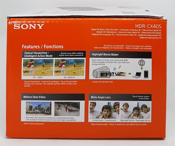Actual product image Sony Hdr Cx405 (2.29 Mpx, 50p, 30 x)