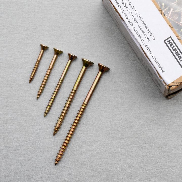 Actual product image Helpmate Universalschrauben Mix Pack, gelb passiviert, PZ-Antrieb, 1540 Stück (1540 Screws per piece)